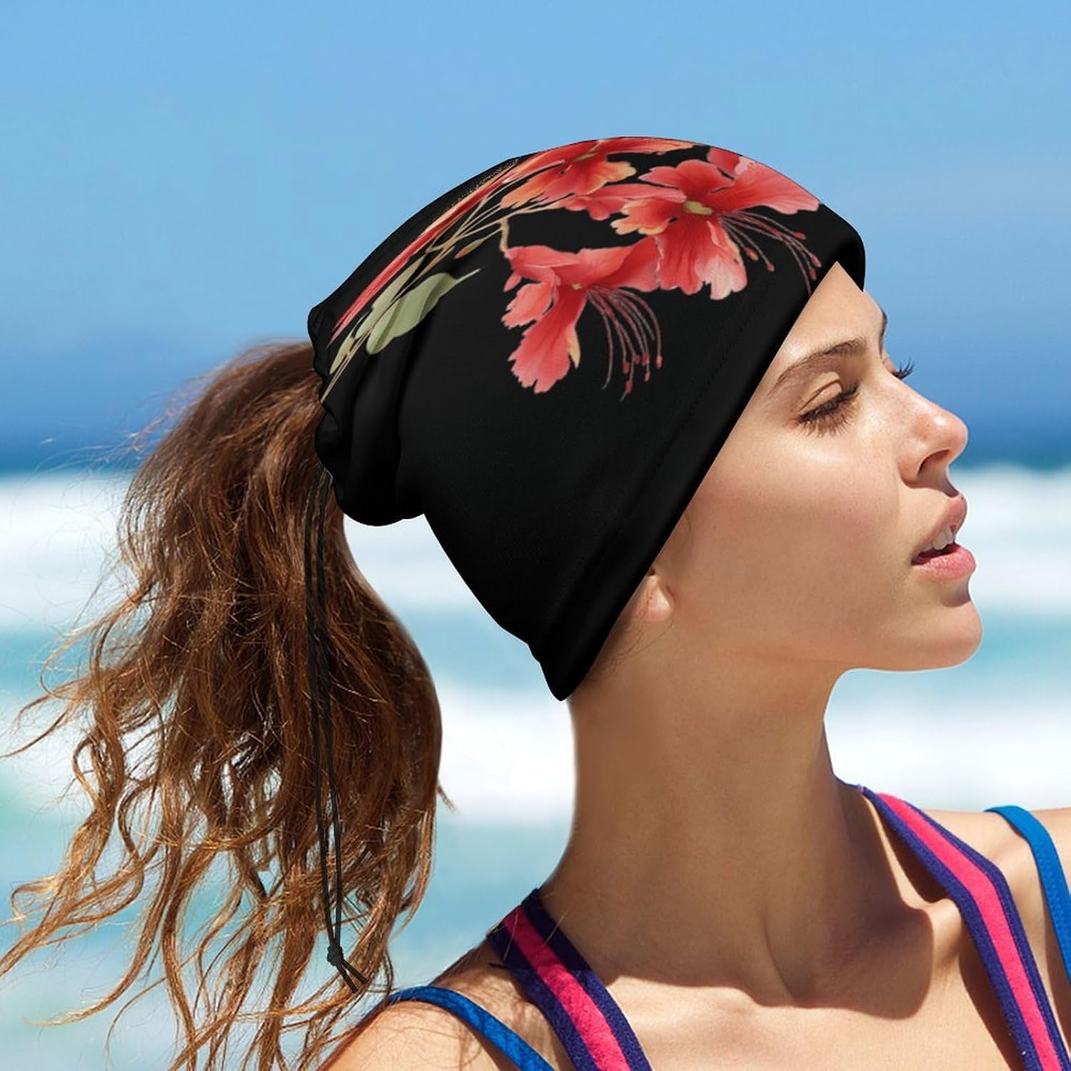 Firebush Flowers Unisex Neck Gaiter Face Scarf Cover Sun Hoods for Outdoor Hiking Skiing