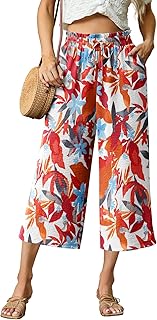 FREEOAK womens Women Flowy Capris