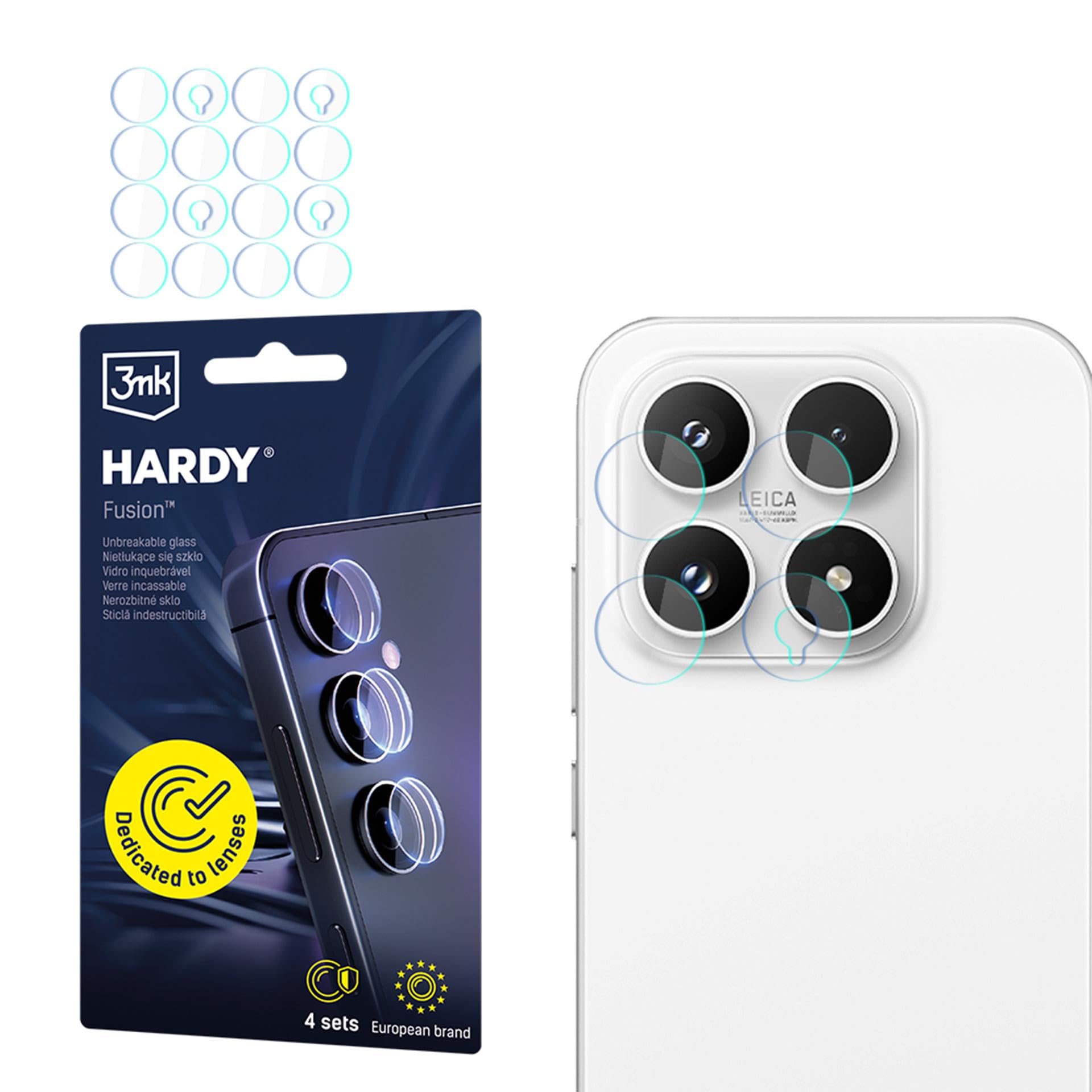 3mk Fusion Lens Protection Szkło Hybrydowe na Obiektyw do Xiaomi 17, Ochrona Soczewki, Bez Utraty Jakości Zdjęć, Niewidoczne