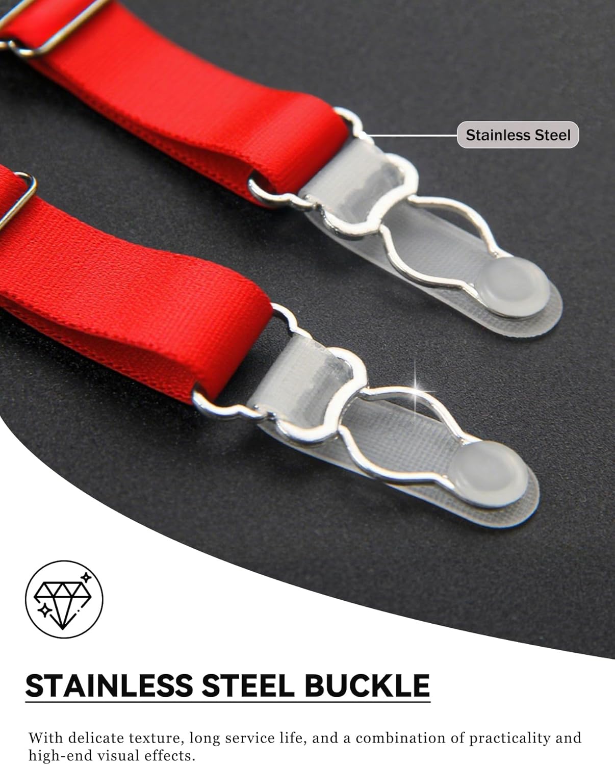 Womens Lace Garter Belts Sexy Garter Belt for Thigh Highs Plus Size Garters Lingerie Suspender Belt with 4 Strap Slip - Image 5