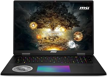 EXCaliberPC [2026] MSI Titan 18 HX Dragon Edition Norse Myth A2XWIG-442US (Intel Ultra 9 285HX, 128GB RAM, 2TB Gen5 + 4TB Gen4 NVMe SSD, RTX 5080, 18 UHD+ Mini LED, Windows 11 Pro) Gaming Laptop