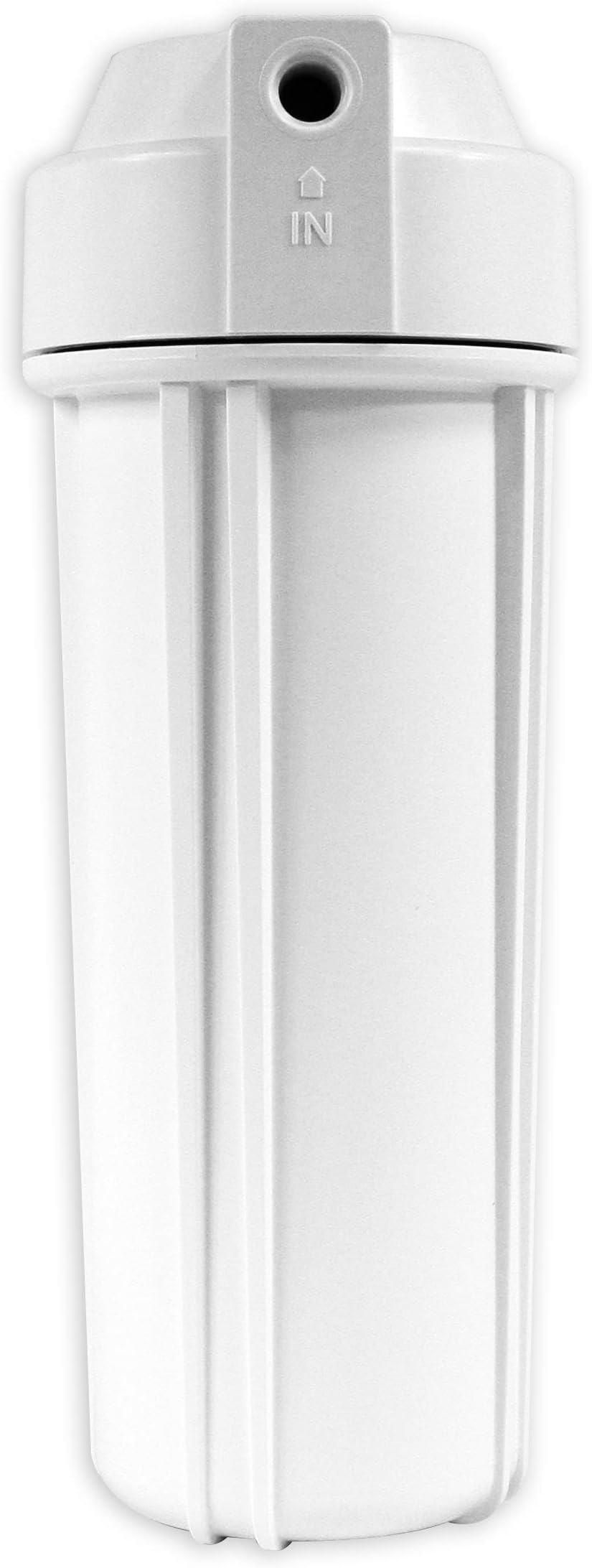 Standard 2.5x10in Whole House Filter Housing White 1/4" NPT