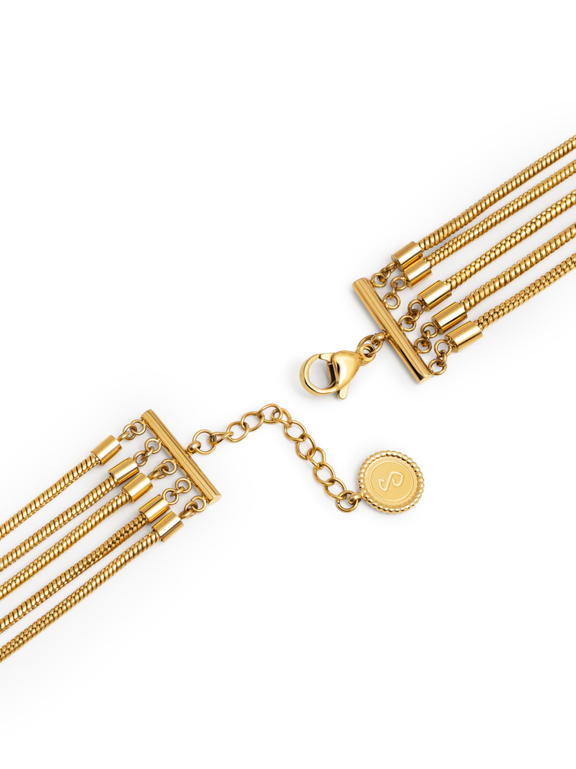 SINGULARU Collana da donna Cleopatra Acciao Placcato Oro