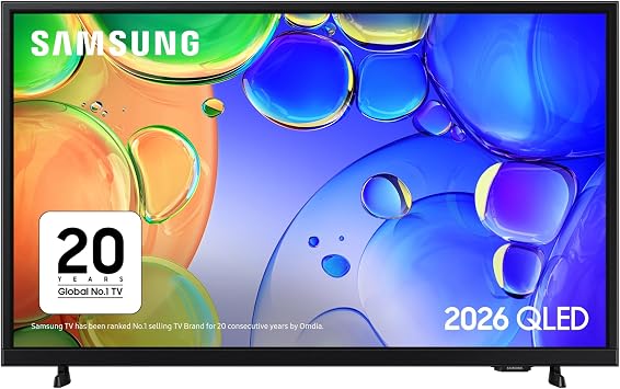Samsung Smart TV Q5F 32-Inch, QLED Full HD, Quantum Dot Colour, HDR, Contrast Enhancer, Tizen OS, Gaming Hub, Slim Look Design, [2026]