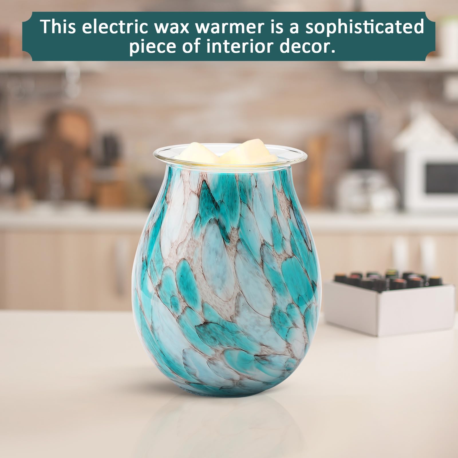 TNSLAND Quemador de cera Scentsy ahorro de energía eléctrica Tealight lámpara de aceite aromático para casa, oficina, dormitorio, regalos