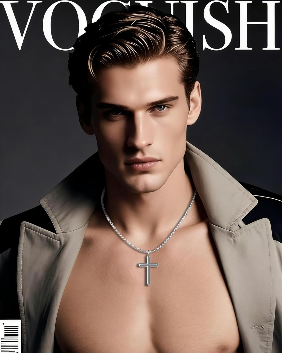 Cross Necklace for Men and Women – 316L Stainless Steel Minimalist Cross Pendant, Polished Silver/Gold/Black Tone, Small/Medium/Big Charm, Christian Faith Jewelry Gift - Image 2