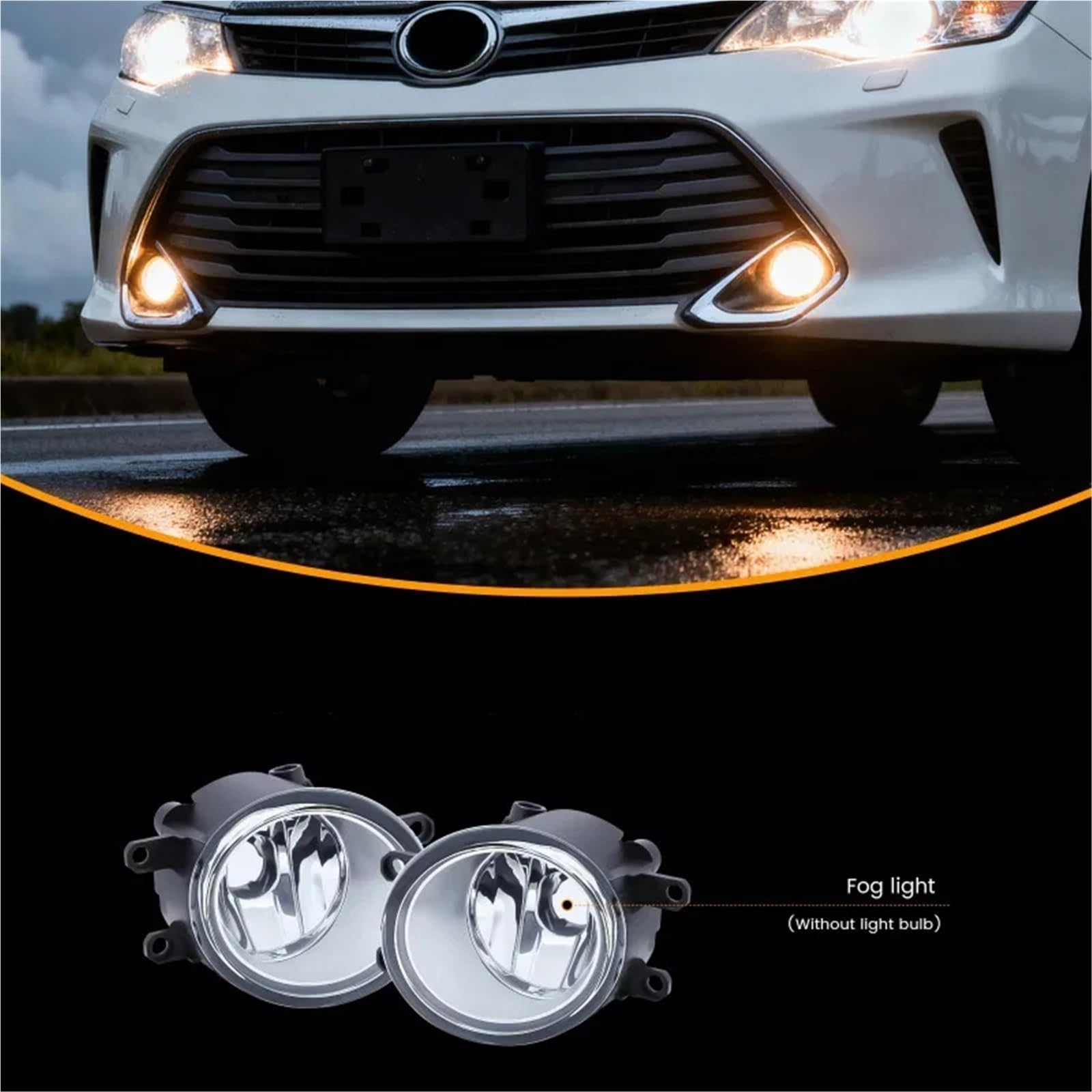 Coche Conjunto Faros Antiniebla Compatible Con Toyota Para Highlander 2008-2010 Para RAV4 2006-2012 Para Yaris 2006-2013 Conjunto De Luces Antiniebla Izquierda Y Derecha 8121006071(Right)