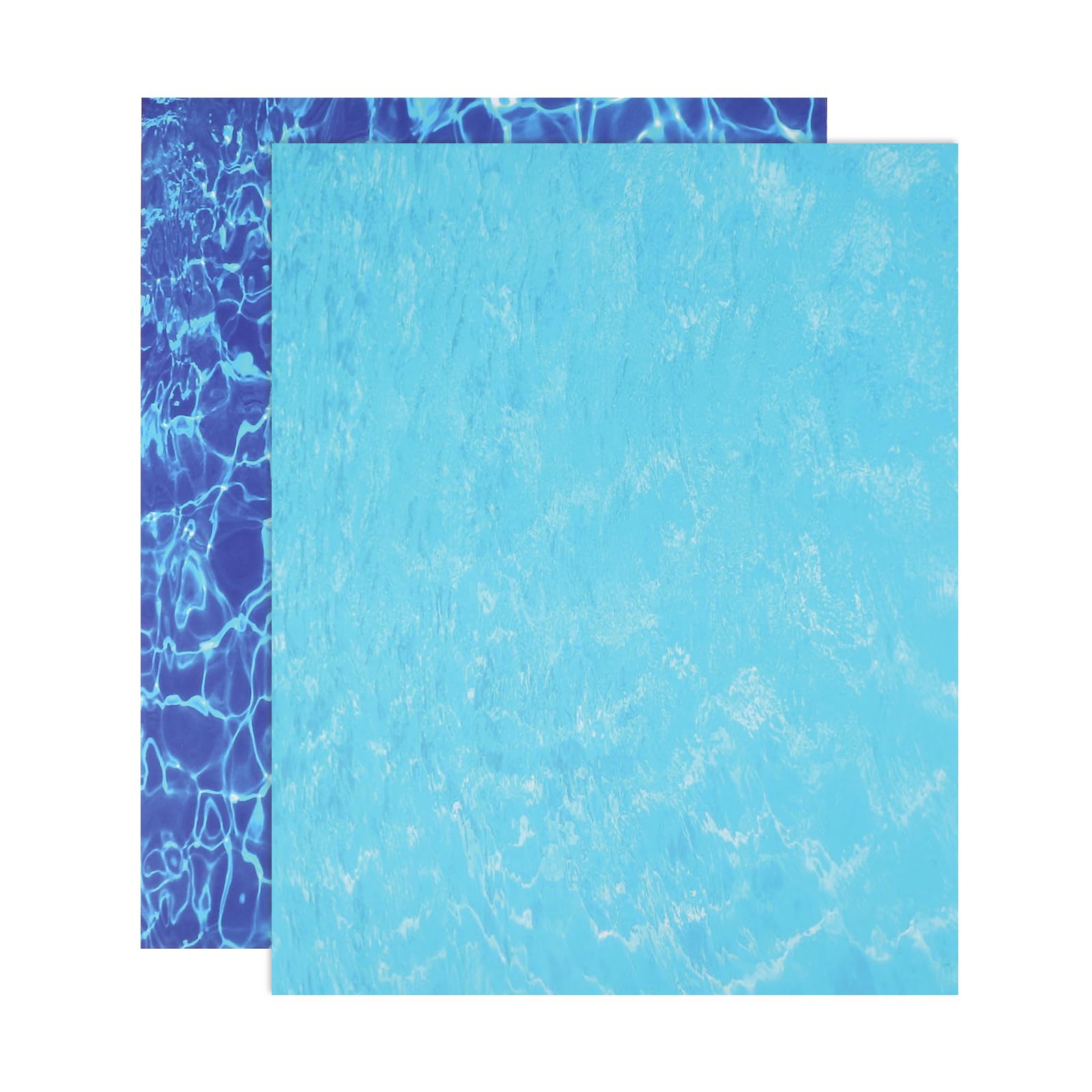 sourcing map 2 Pcs Ripple Water Sticker, Self Adhesive Artificial Water Wave Effect Stickers 11.69"x8.27" Dollhouse Wallpaper Sheets for DIY Dollhouse, Miniature Landscape, Dark Blue,Water Blue