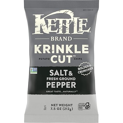 Miniatura 49 de Kettle Brand Papas fritas, corte Krinkle, chips de pepinillo de eneldo, 7.5 onzas