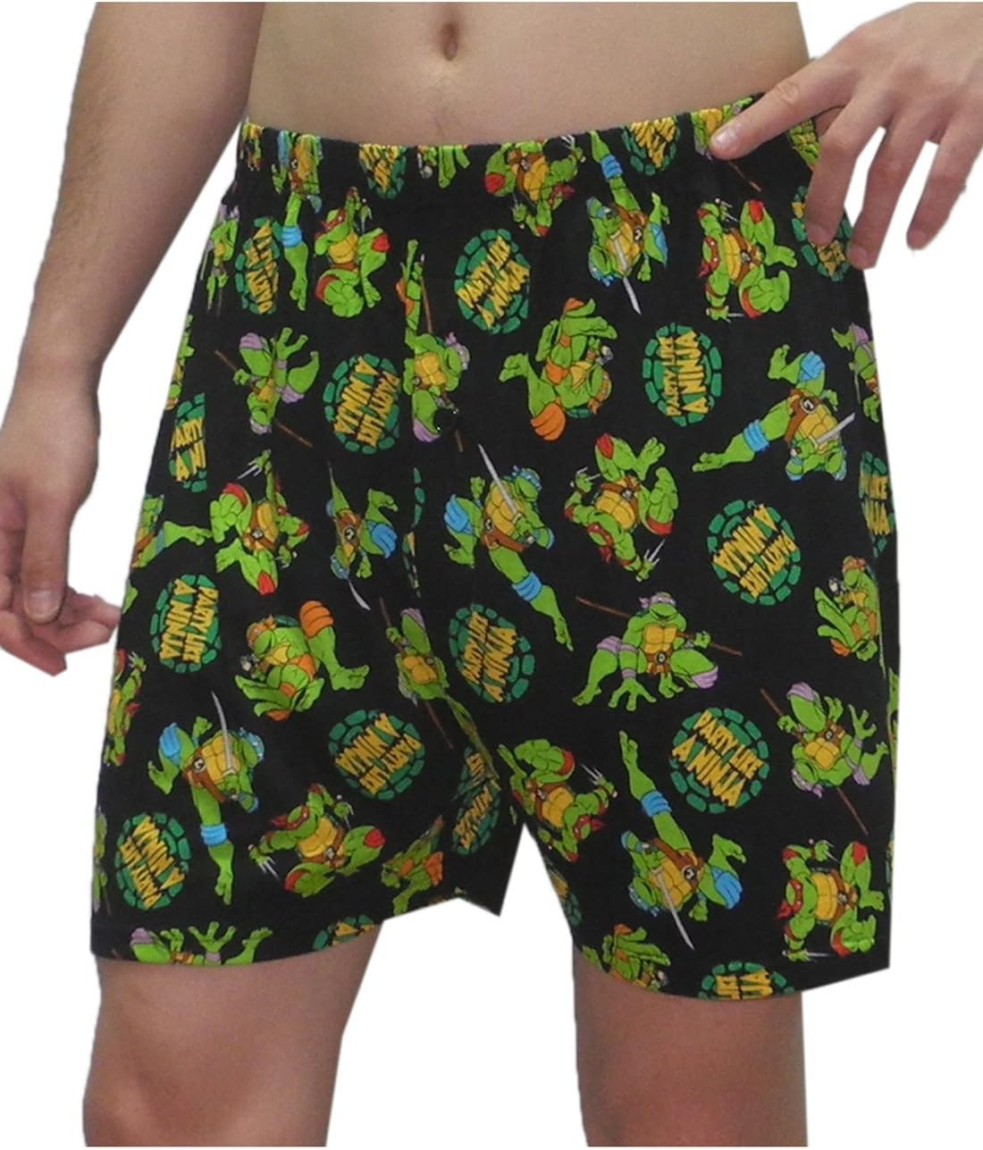 Mens TEENAGE MUTANT NINJA TURTLES Functional Button Fly Boxer Shorts