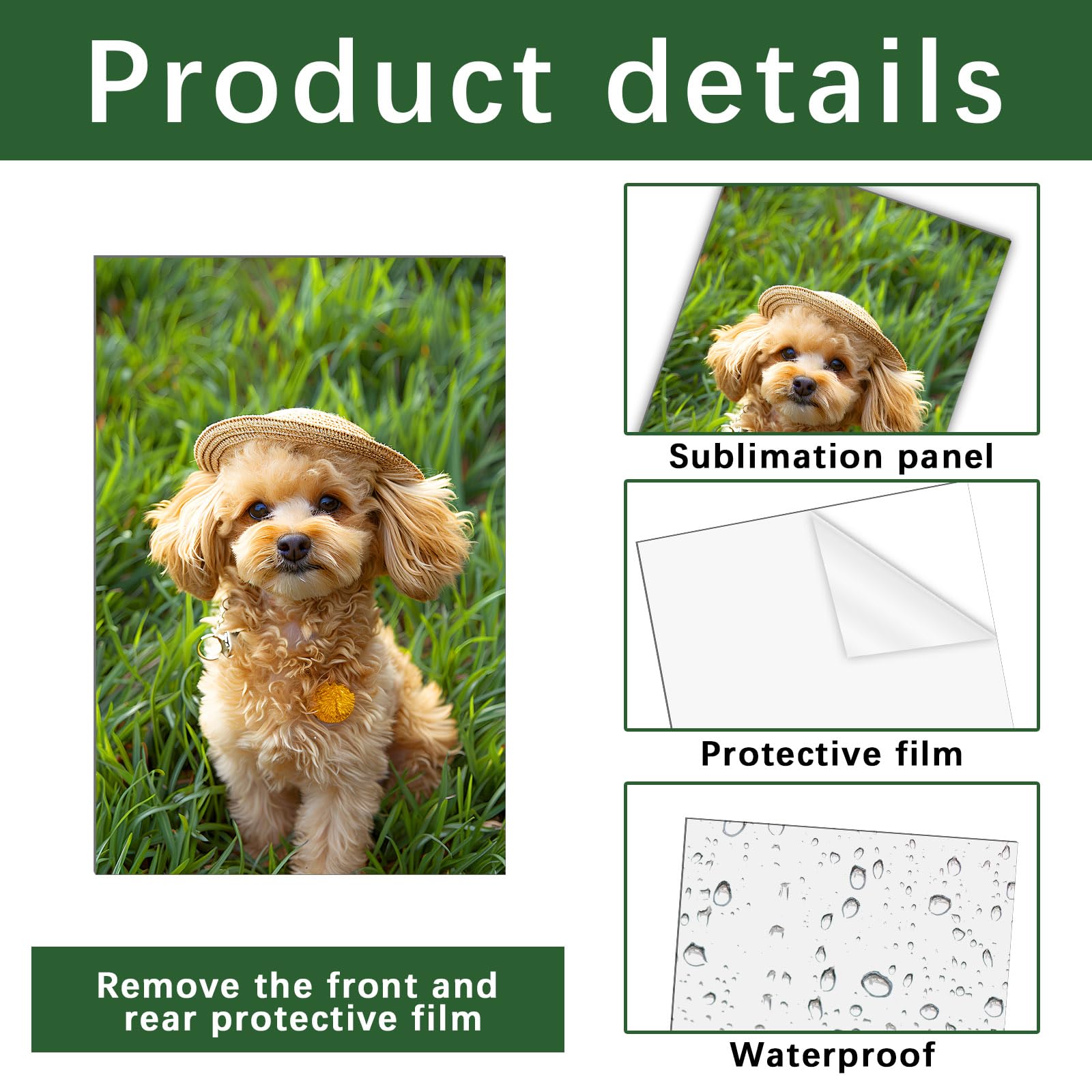 Ruuizksa 10 Stück Aluminium Sublimations-Rohlinge 15x20cm - Für Individuelle Fotogeschenke