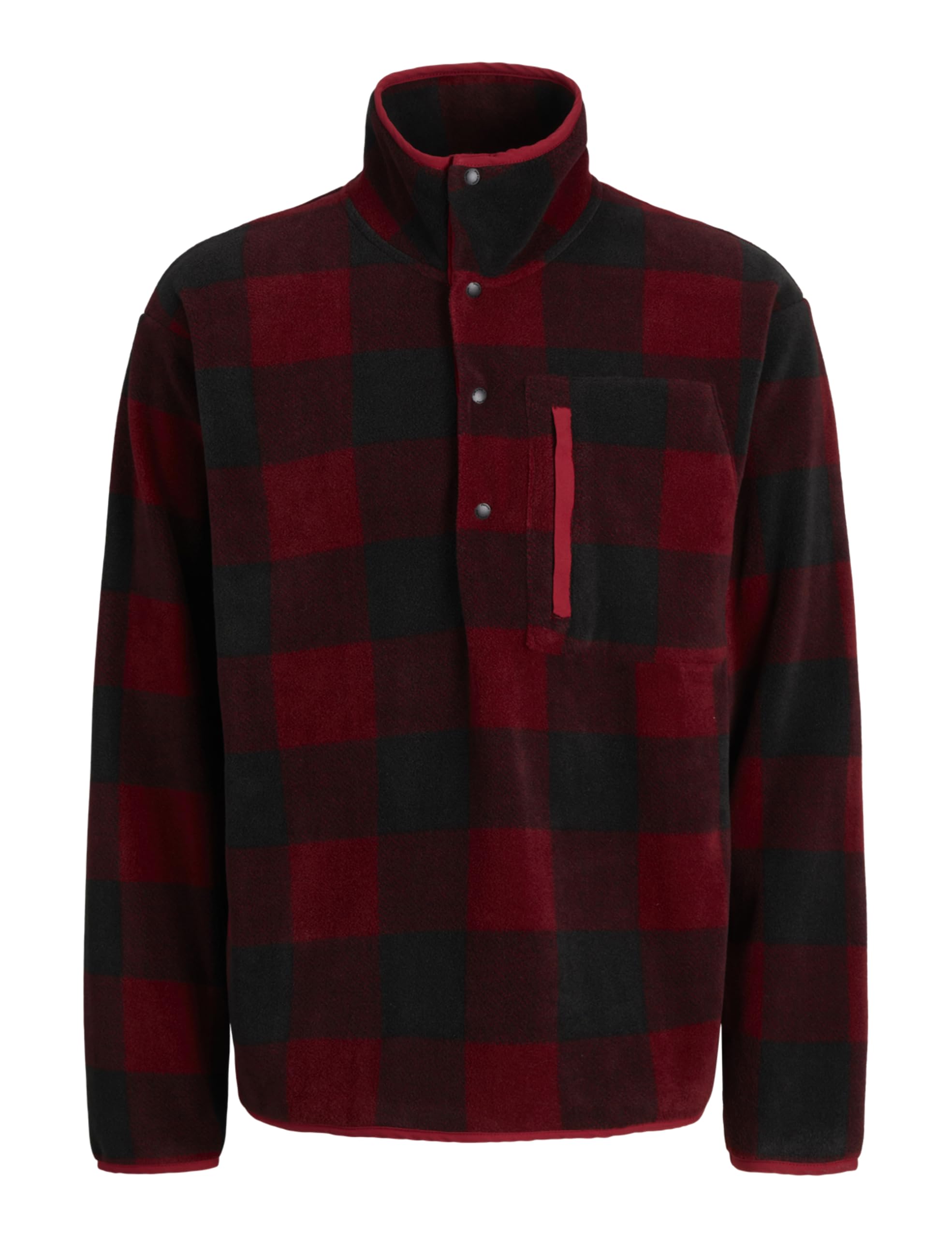 JACK&JONES JPRBLUVICTOR Sweat Half Placket, Rhubarb, XL