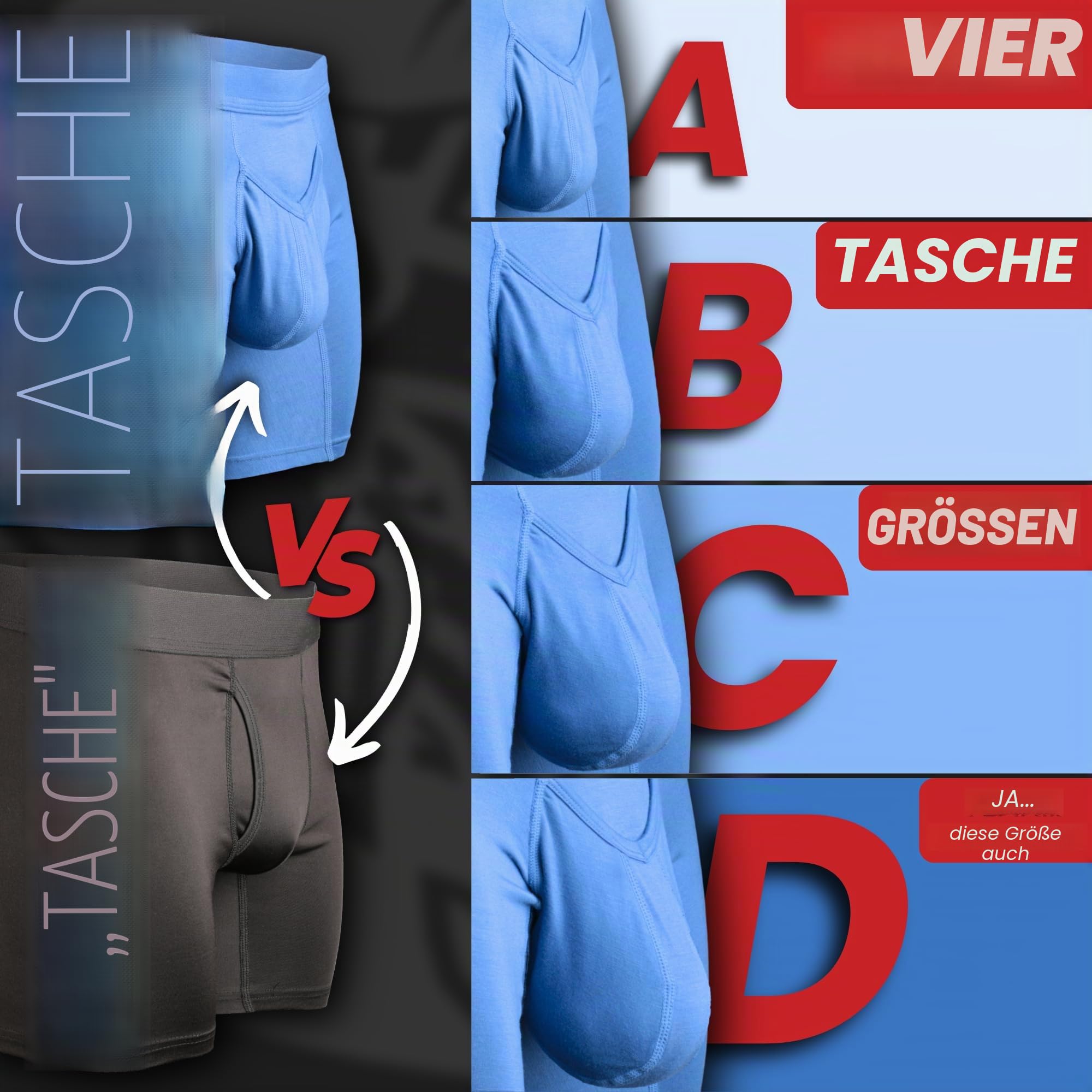 Echte Herren-Bikini-Unterwäsche – Ausbuchtungsbeutel – 1, 3 oder 6 Stück Netz-String-Bikini-Slips mit Größe D-Beutel, XS-5XL