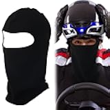 Cutecrop Racing Balaclava Flame Retardant Black Stretch Fit Breathable Warm Mask Motorcycle Practical Protective Mask for Auto Racing Motorcycle Karting