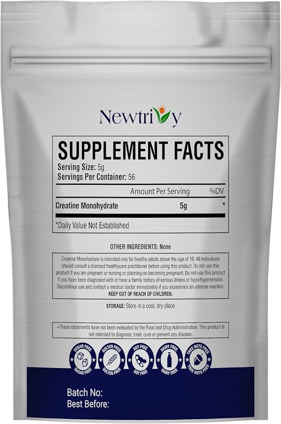 Creatine Monohydrate,Micronized, Pure,Unflavored,280g (9.8oz)