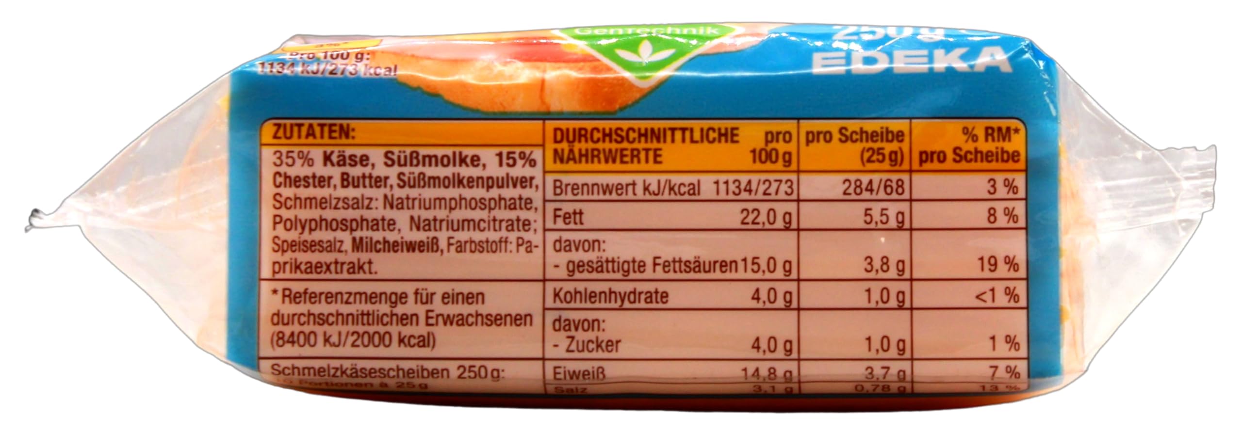 Gut & Günstig Schmelzkäsescheiben mit Chester, 8er Pack (8 x 250g)