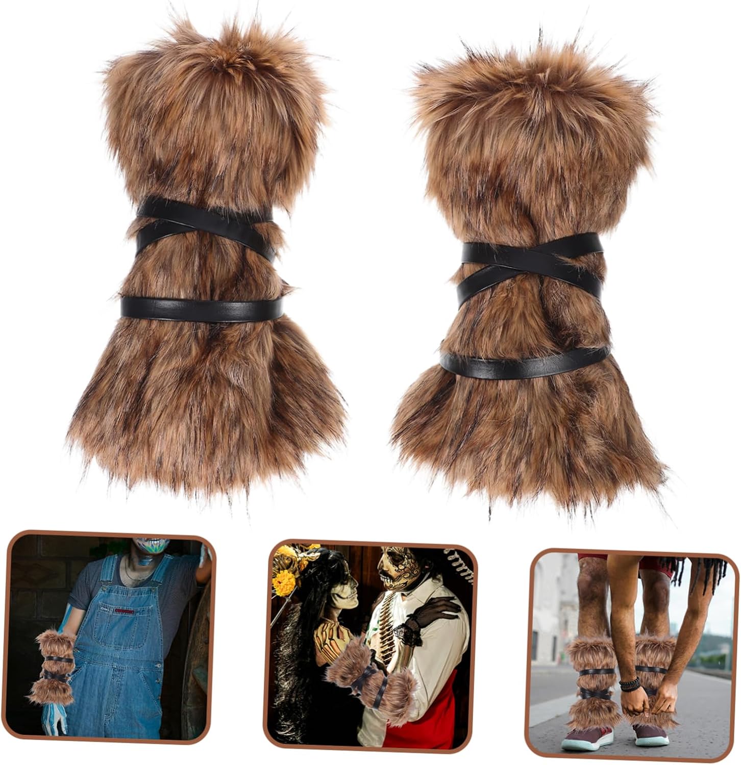 Ipetboom 2 Pairs Adjustable Medieval Costume Wraps for Halloween Parties and Cosplay of Stylish Leg Sleeves for Festive Events and Role Play