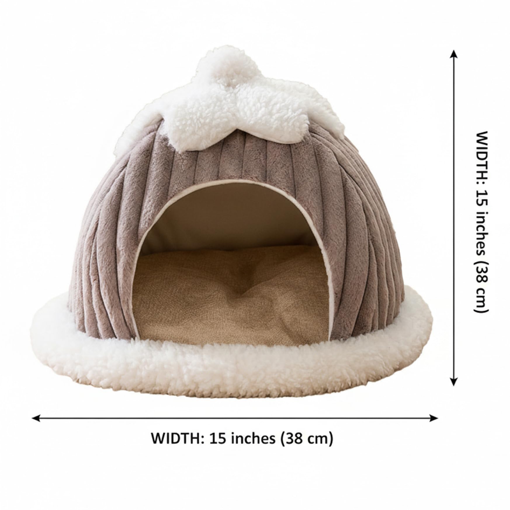 Cuccia per gatti chiusa, calda e coperta, cuccia per gatti con design a calore chiuso, tenda in peluche per animali domestici sotto i 5 kg, accogliente a forma di zucca, per animali domestici ch