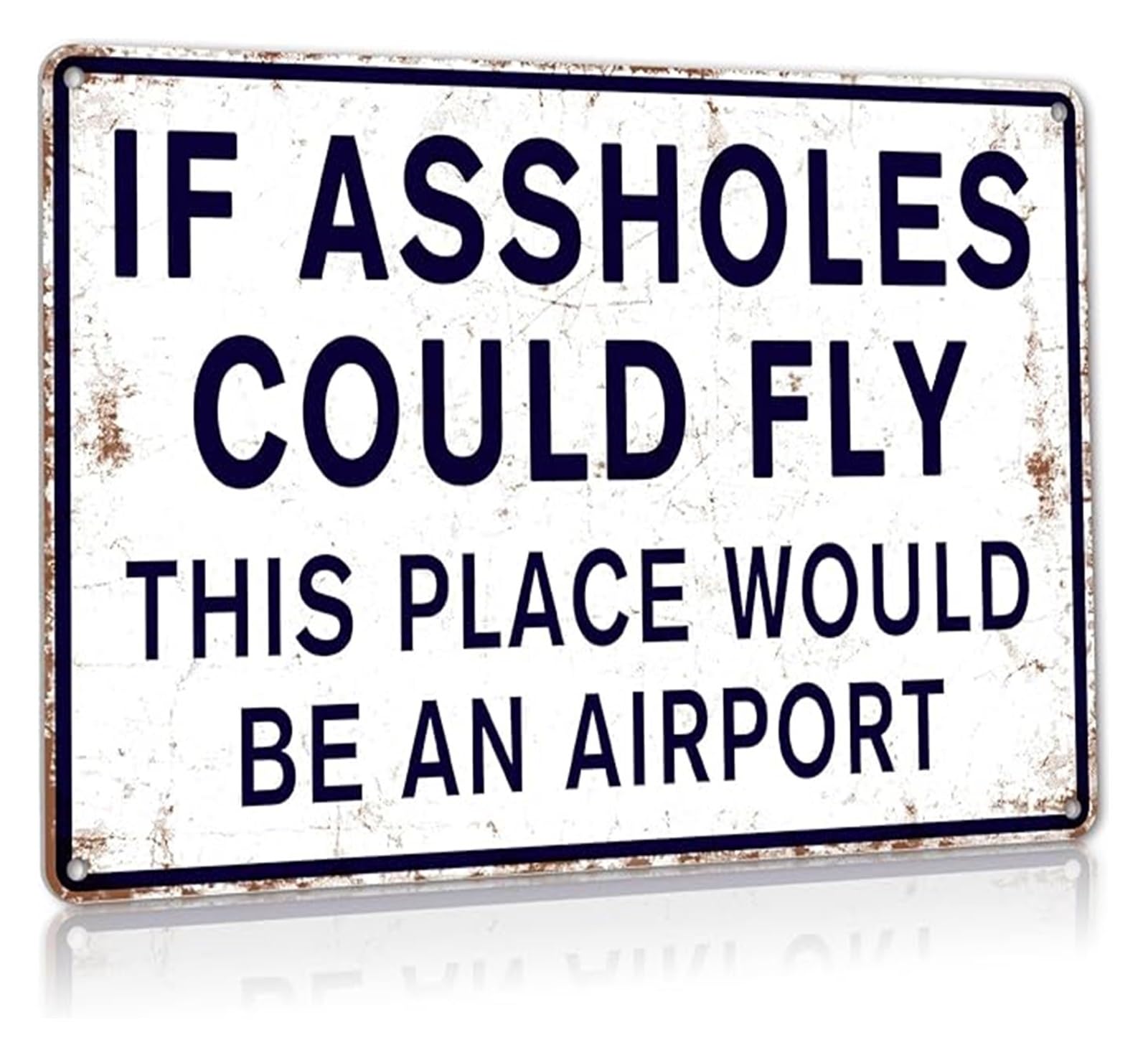 PKNVKZIDK Funny Metal Tin Sign for Garage Sarcastic Man Cave Decor with Humorous Saying 8 X 12 in