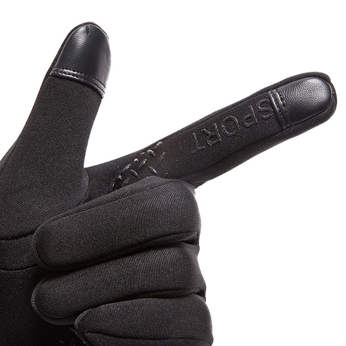 ABOOFAN 3piezas Guantes De Ciclismo Térmicos y Antideslizantes Pantalla Táctil y Protección Viento para Actividades Al Aire como Pesca Senderismo y Camping Talla Negro