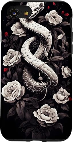 Vista 13 de Funda para iPhone 11 White Snake Floral White Roses