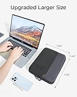 Vista 5 de BAGSMART Electronics Travel Organizer Case for 10.2 Inch Tablets, Tech Pouch Essentials for Power Bank, SD Cards, Cord and Cable Storage Bag, Black