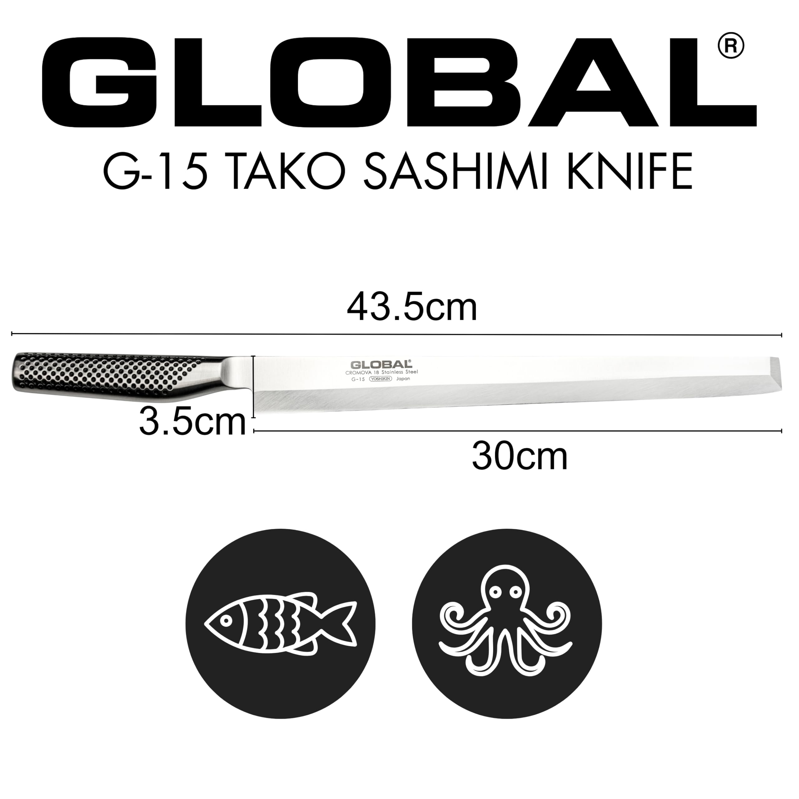 Global Tako Sashimi Knife 30 cm