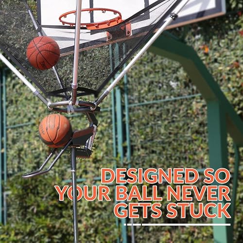 SwishGrid Basketball Rebounder Return Machine and Rebounding Shot Hoop Trainer Basketball Return System for Home Attachment & Outdoor Practice Portable - Heavy Duty Shooting Trainer - Thumbnail 7