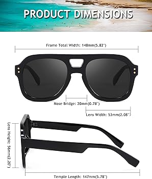 ヨッチWAYFARER  2セット Amazon.com: FEISEDY Vintage Pilot Sunglasses Double Bridge Women