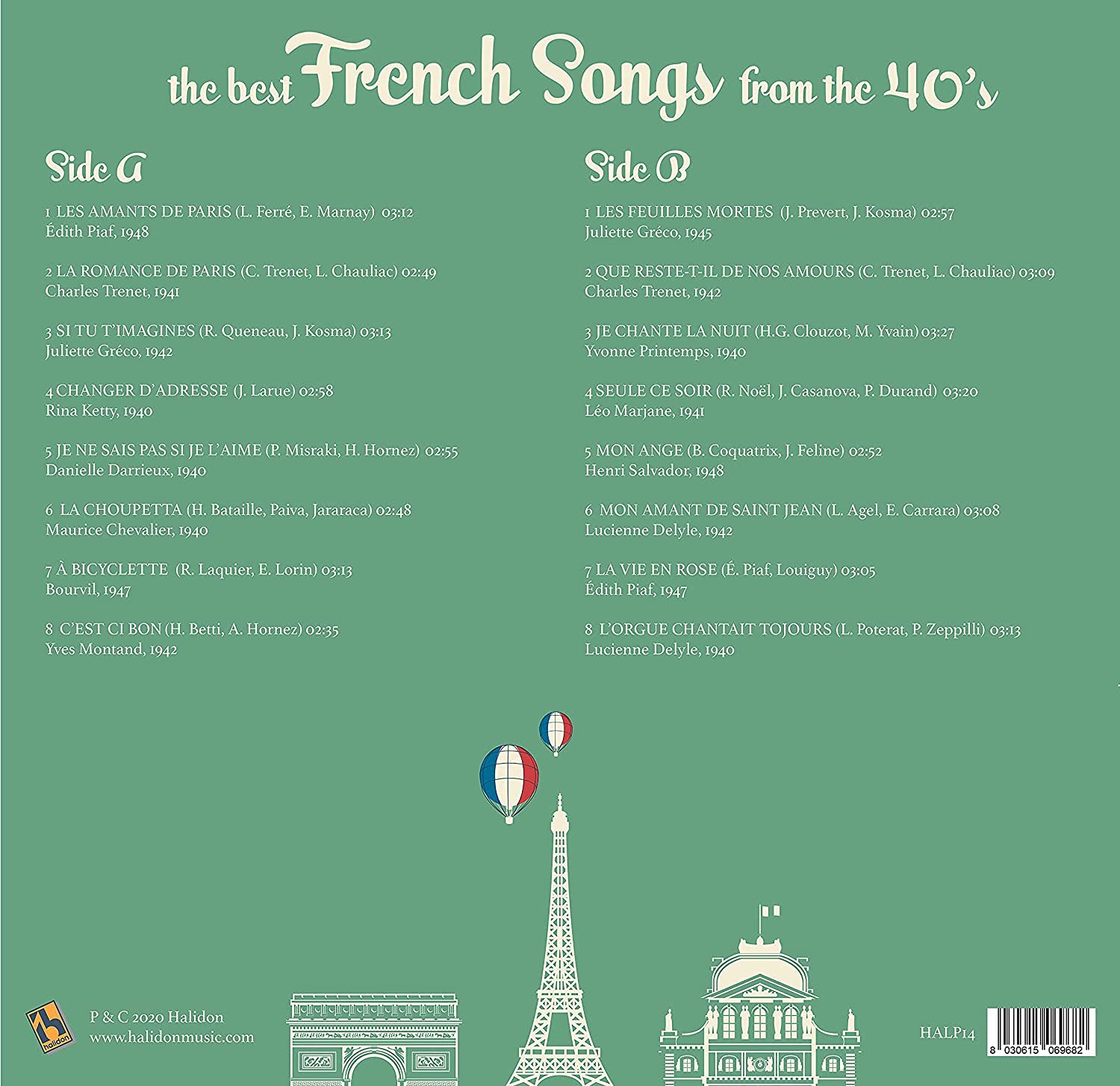 The best French Songs from the 40's Vinile - Édith Piaf , Charles Trenet , Juliette Gréco