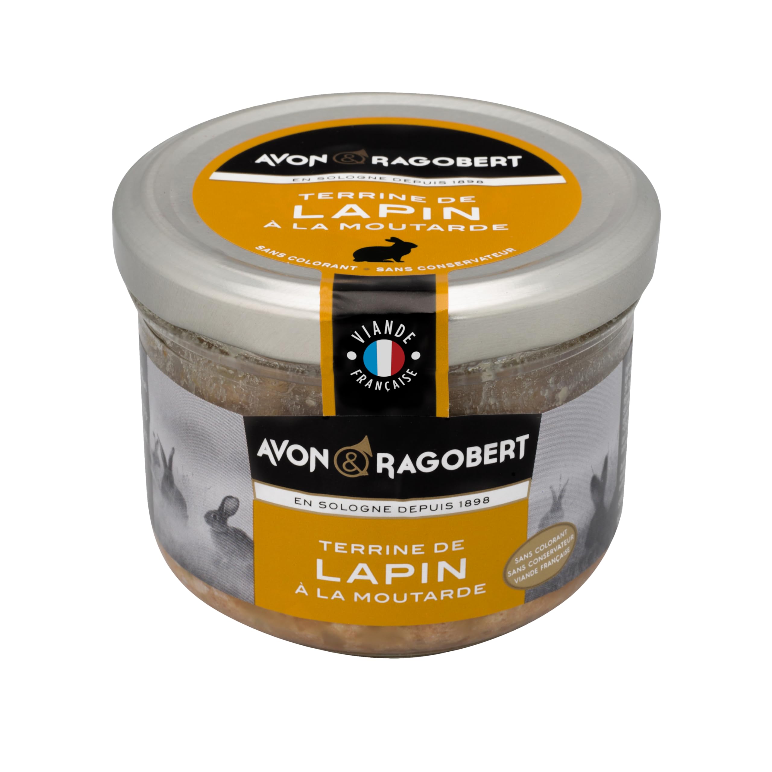 Avon & Ragobert - Lapin à la moutarde 180g - Sans Colorant - Sans Conservateur - Viande Française
