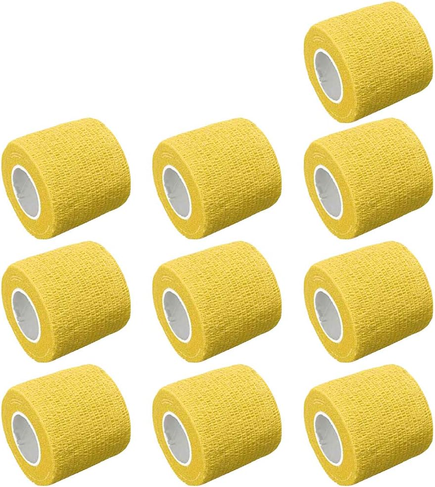 10 X Self Adhesive Cohesive Wrap Bandages Strong Elastic First Aid Tape Skin Color for Wrist Ankle Sport 4.5mx5cm