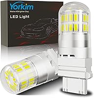 Vista 10 de Yorkim Bombilla LED 3157 Roja 3157 Bombilla LED de freno y luces traseras 3157 Luces de freno intermitentes con Proyector 3056 3156 3057 4057 4157