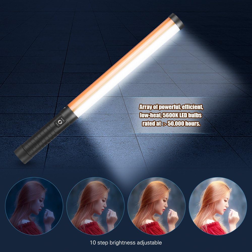 Grеаtеѕt Prоduсt Portable Handheld LED Video Light 3200K/5600K Light Bar Magic Tube Light CRI90 with NP-F550 Li-ion Battery & Battery Charger for Photography Lighting