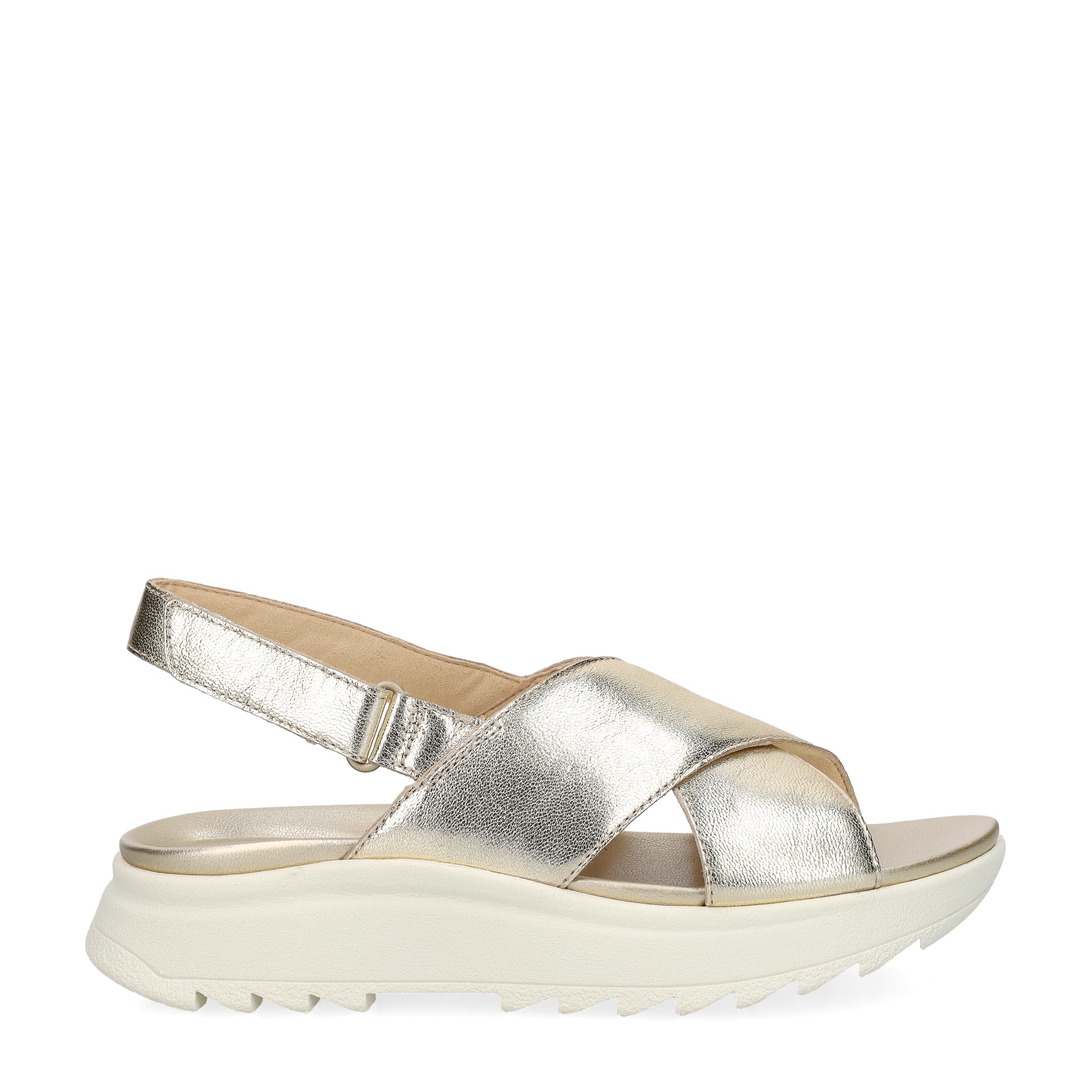 Clarks DashLite Wish Womens Gold Leather, 4.5
