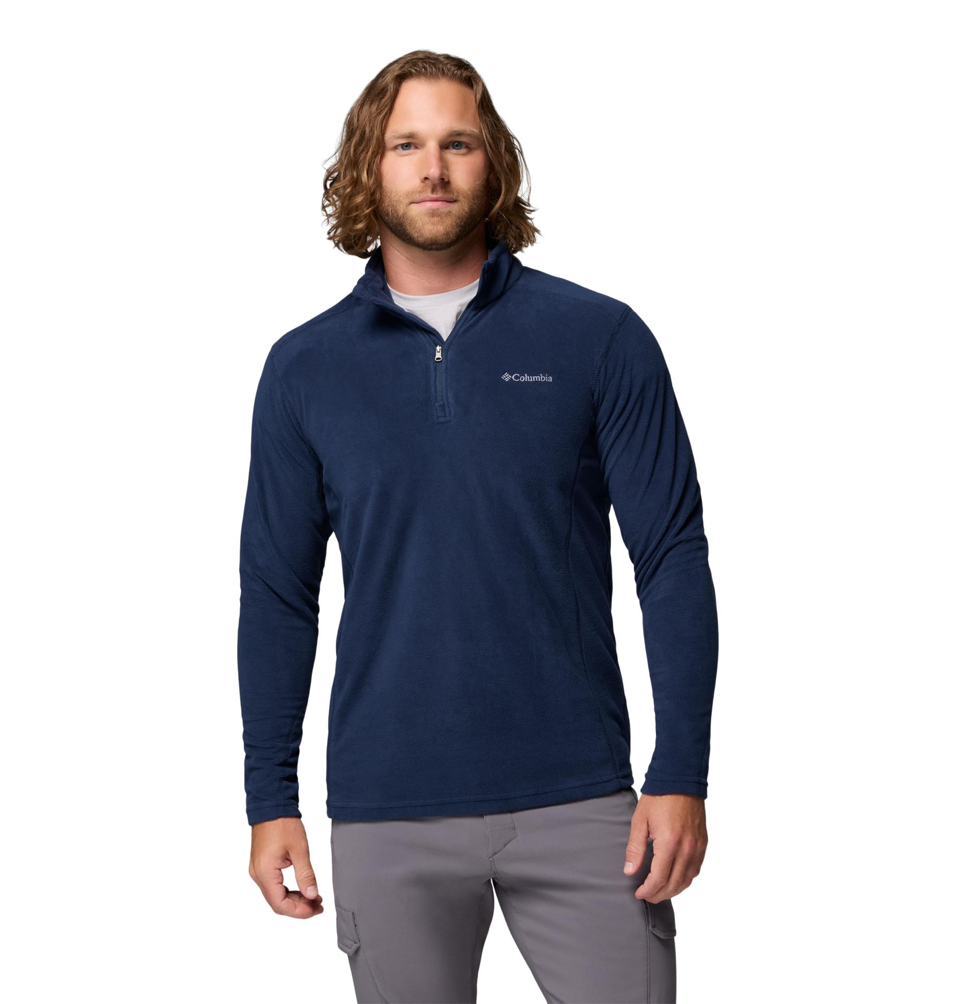 Columbia Men's Klamath Range Ii Half Zip Hiking Shirt, Collegiate Navy Solid, L
