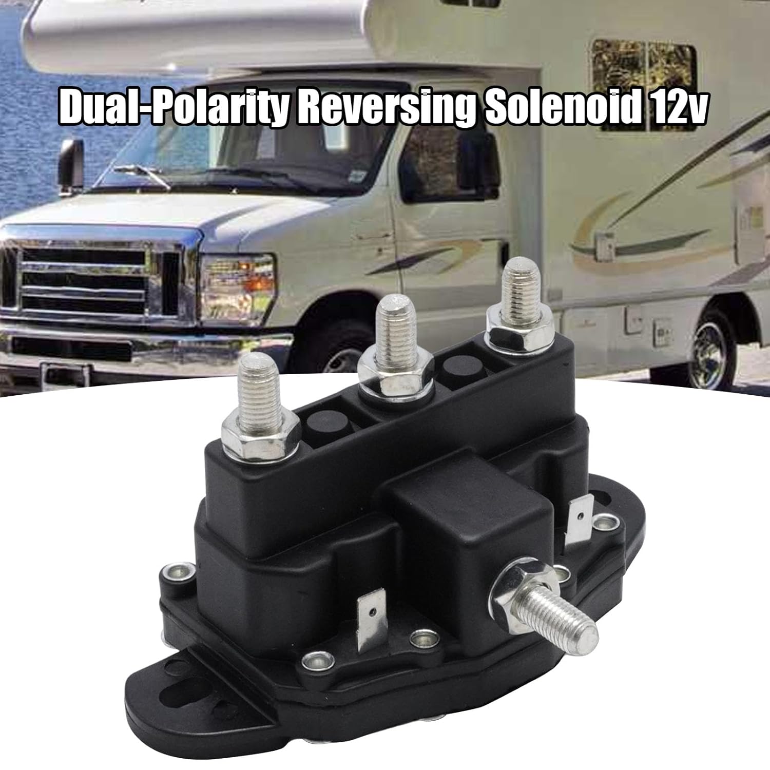 118246 Dual-Polarity Reversing Solenoid 12v with Silver/Bronze Alloy Posts, Replacement for Lippert Replacement for Keystone RV Hydraulic Leveling Systems 118246 241-1231-A11 214-1231-A61