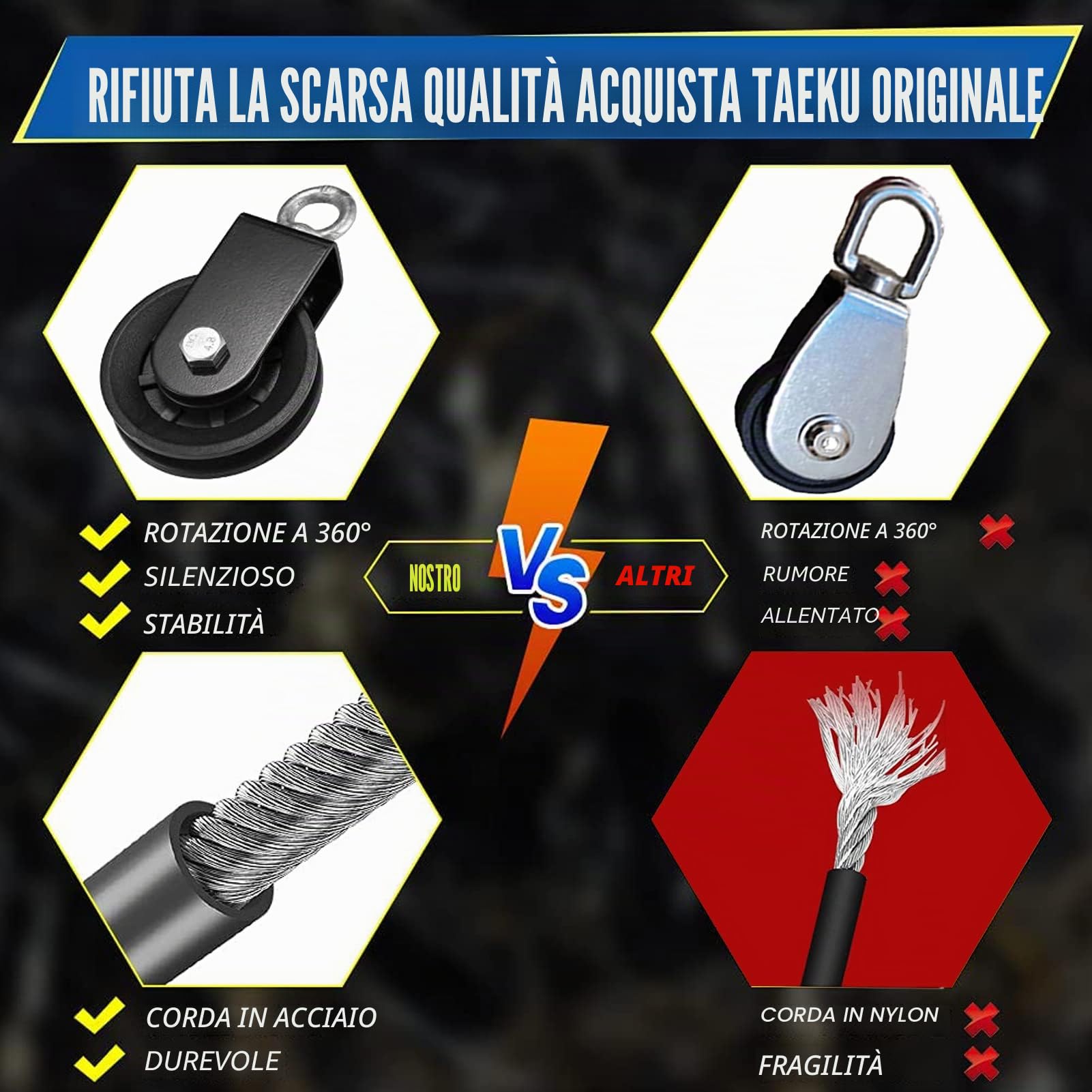 Taeku Carrucola Palestra, Multifunzione LAT Machine Palestra Dischi Palestra Accessori per Curl Bicipiti Estensioni Tricipiti Fitness Palestra