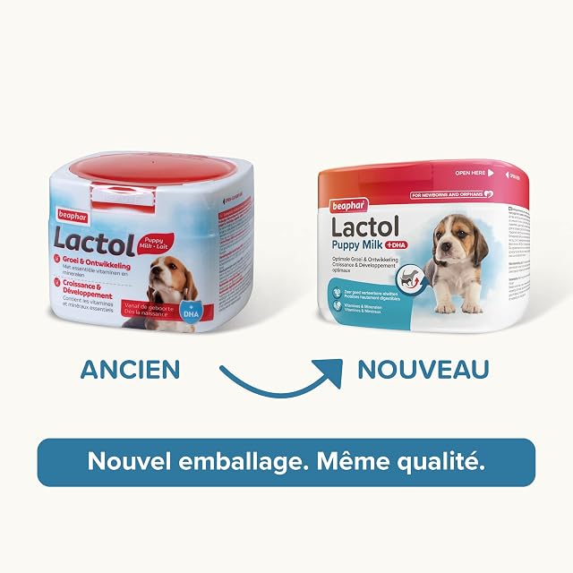 Foto 8 de 8 de Beaphar LACTOL - Leche de fórmula para Cachorros en Polvo, enriquecida con DHA, Fuente de proteínas…