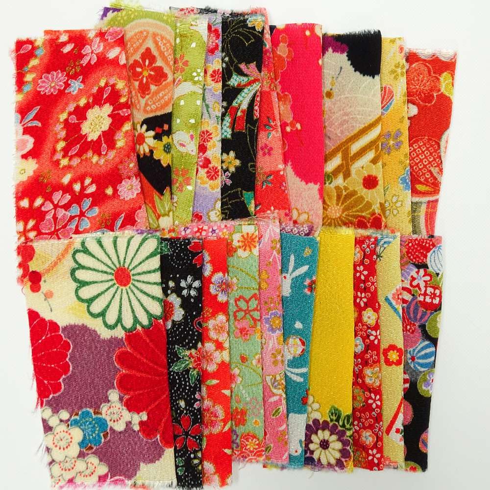 Japanese Pattern Fabric Crepe, Set of 20
