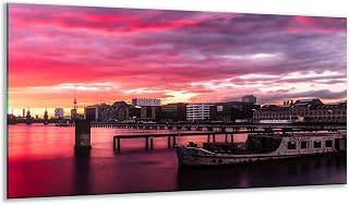 Placa de cocina de vitrocerámica de ciudad, color rosa, 1 pieza, 90 x 52 cm, placas de cocina de vidrio de inducción