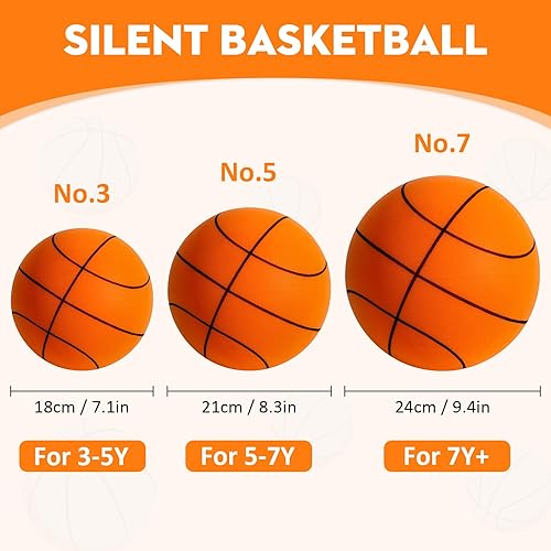 Miniatura 2 de Pelota de baloncesto silenciosa 2026, pelotas de baloncesto silenciosas de sueño para driblar, pelota silenciosa para entrenamiento en interiores,