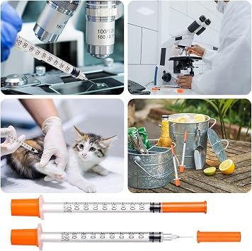U-100 Syringes, 31G 5/16 (8mm) 1ml/cc Disposable Syringe, 30 PACK