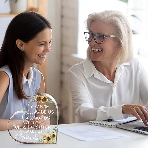 Miniatura 5 de Bucherry Regalos para compañeras de trabajo para mujeres, Chance Made Us Colegas Amigas Regalo Inspirador de Cumpleaños para Compañeras de Trabajo