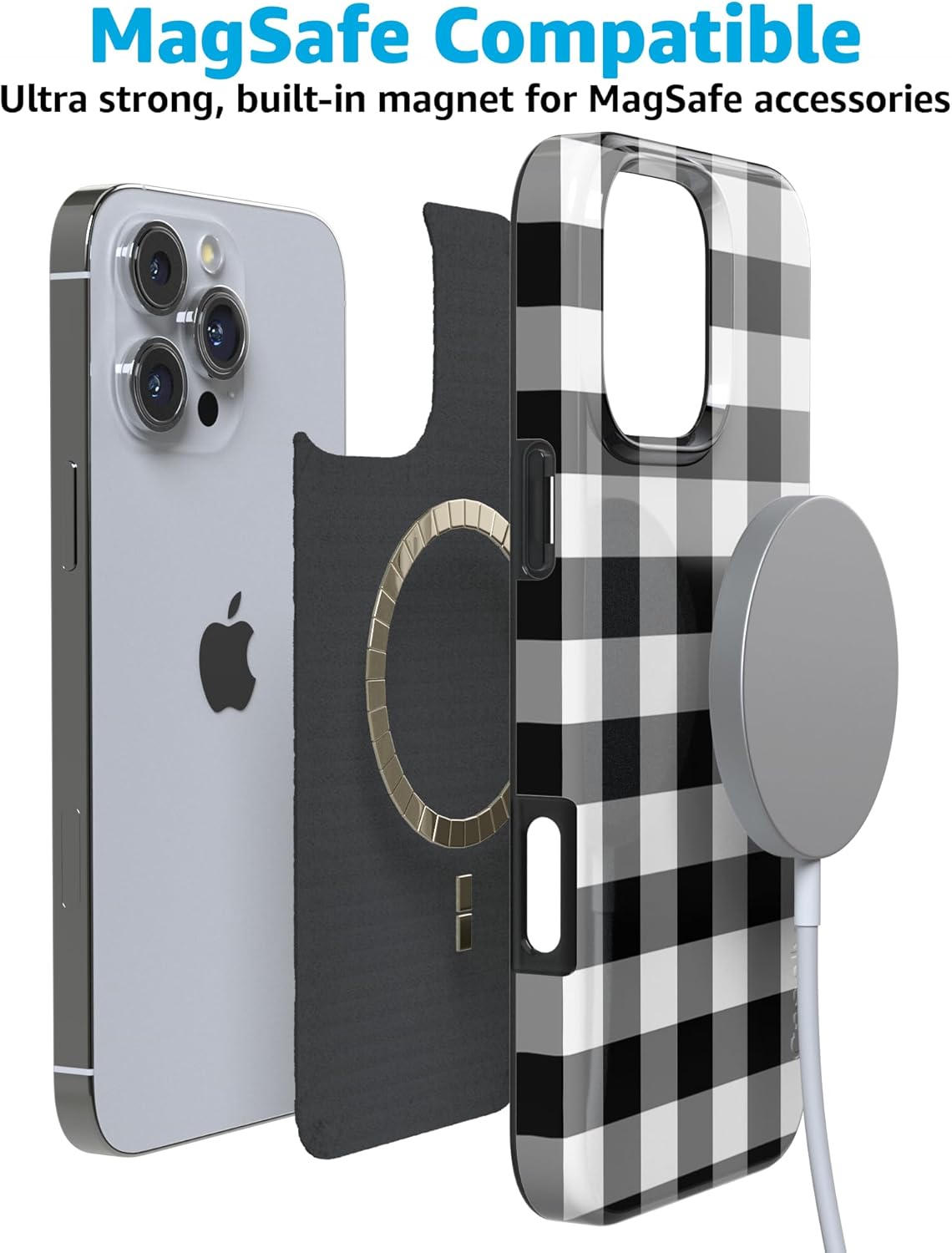 Casely iPhone 16 Pro Case | Check Me Out | Checkerboard | Compatible with MagSafe | Classic Ultra Slim Design