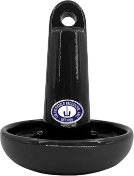 Greenfield Mushroom Anchor, 10 lbs Small Boat, Jetski Anchor, PWC Anchor. Effective in Sandy, Muddy, Weedy Bottoms. USA-Made.