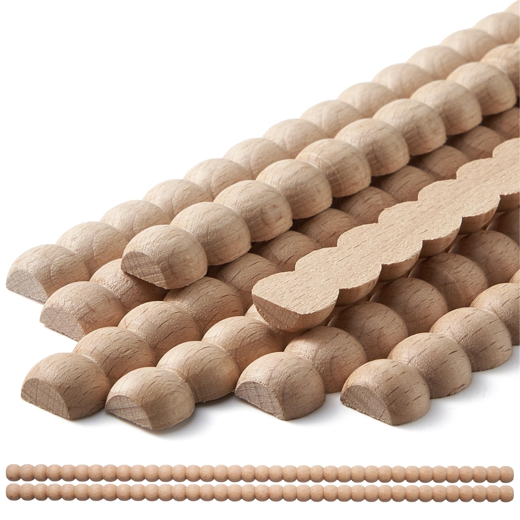 QUORGVES Wood Bobbin Trim Building Material 12 Pcs 16mm — image 1