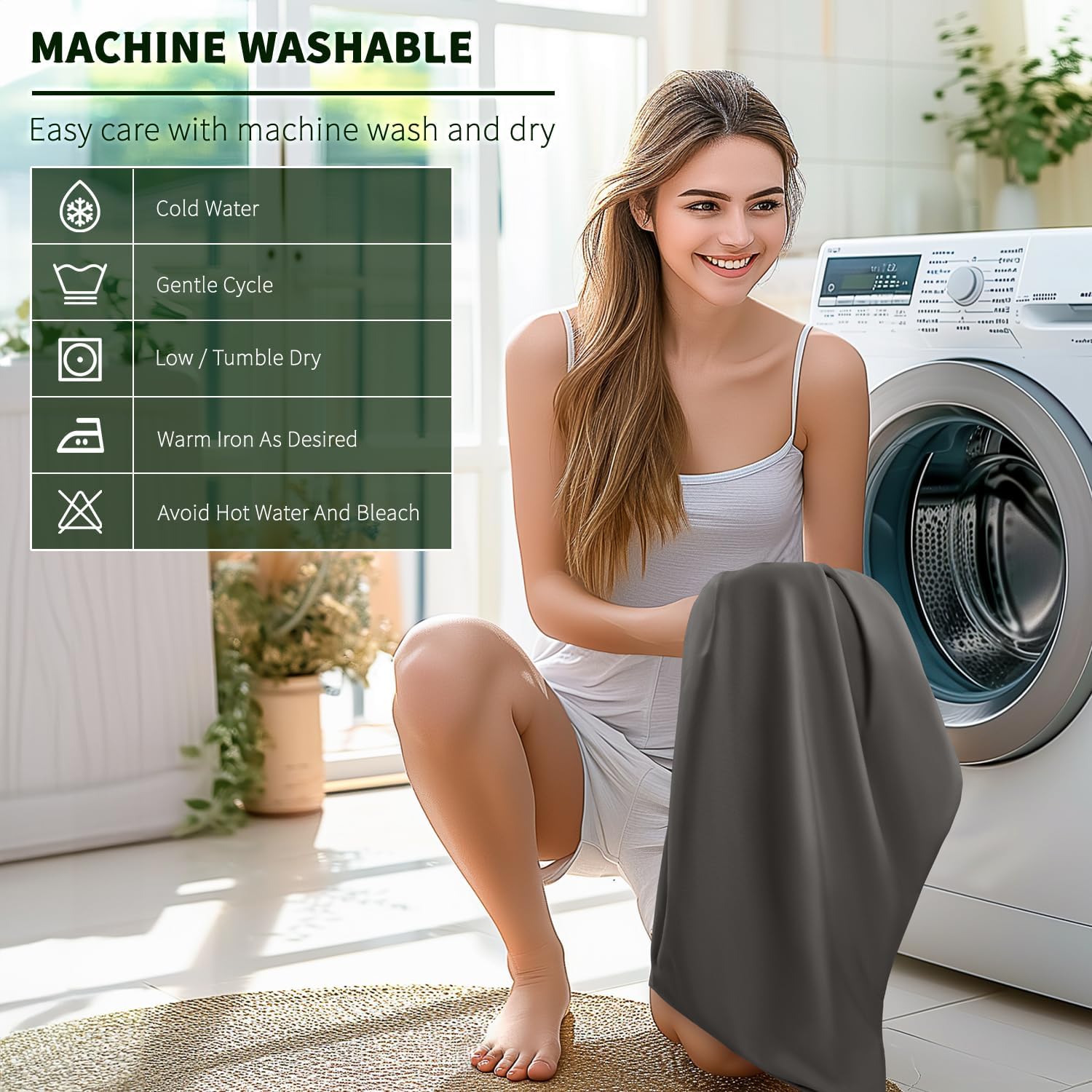 1000 Count Cotton Sheet Set Queen, 100% Cotton Luxury Bed Sheets, Soft Silky Bedding Gift Set for Women Men Parents - 4 Pieces(White)