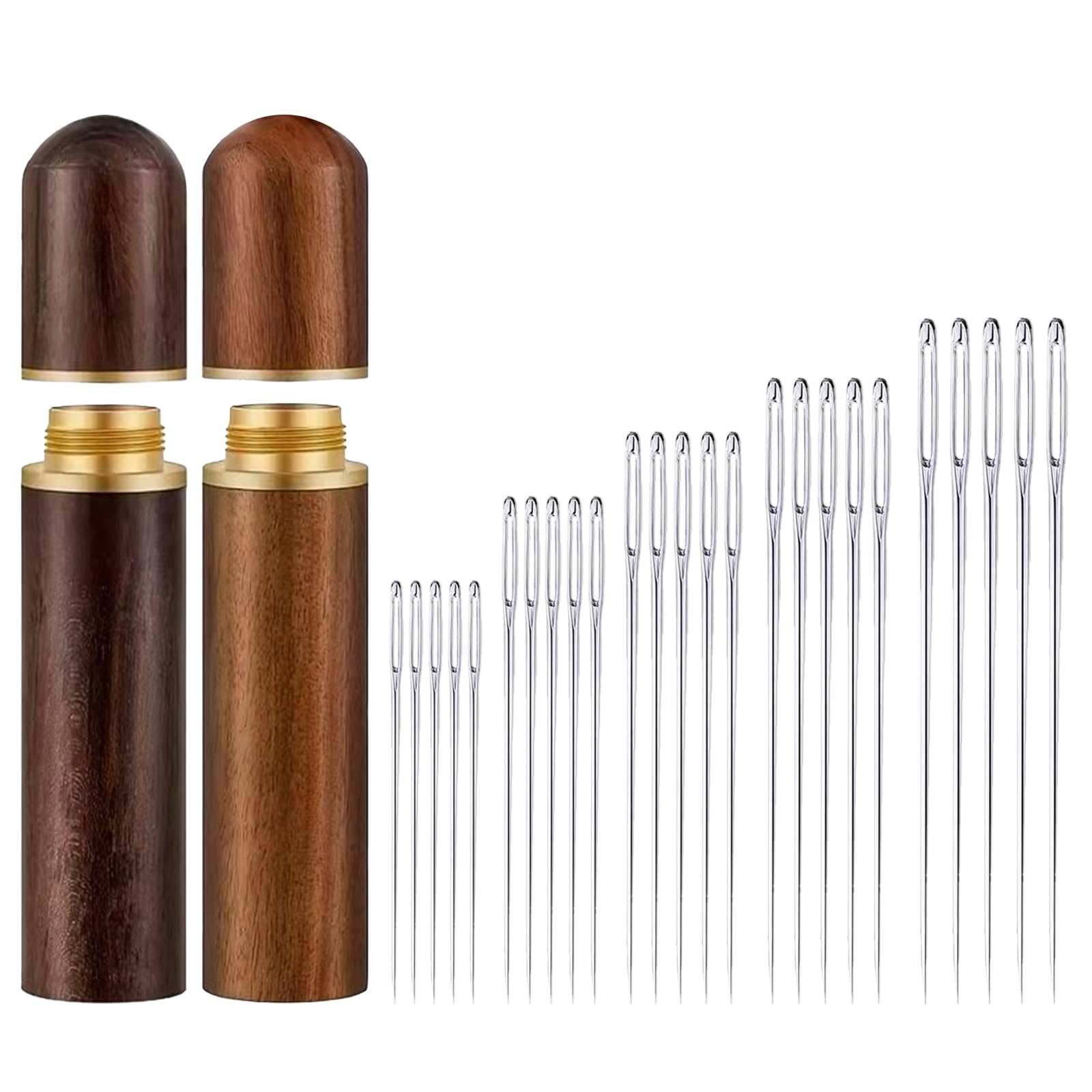 50 Stück Nähnadeln Mit Großem Öhr, Sticknadeln Set 5 Größen