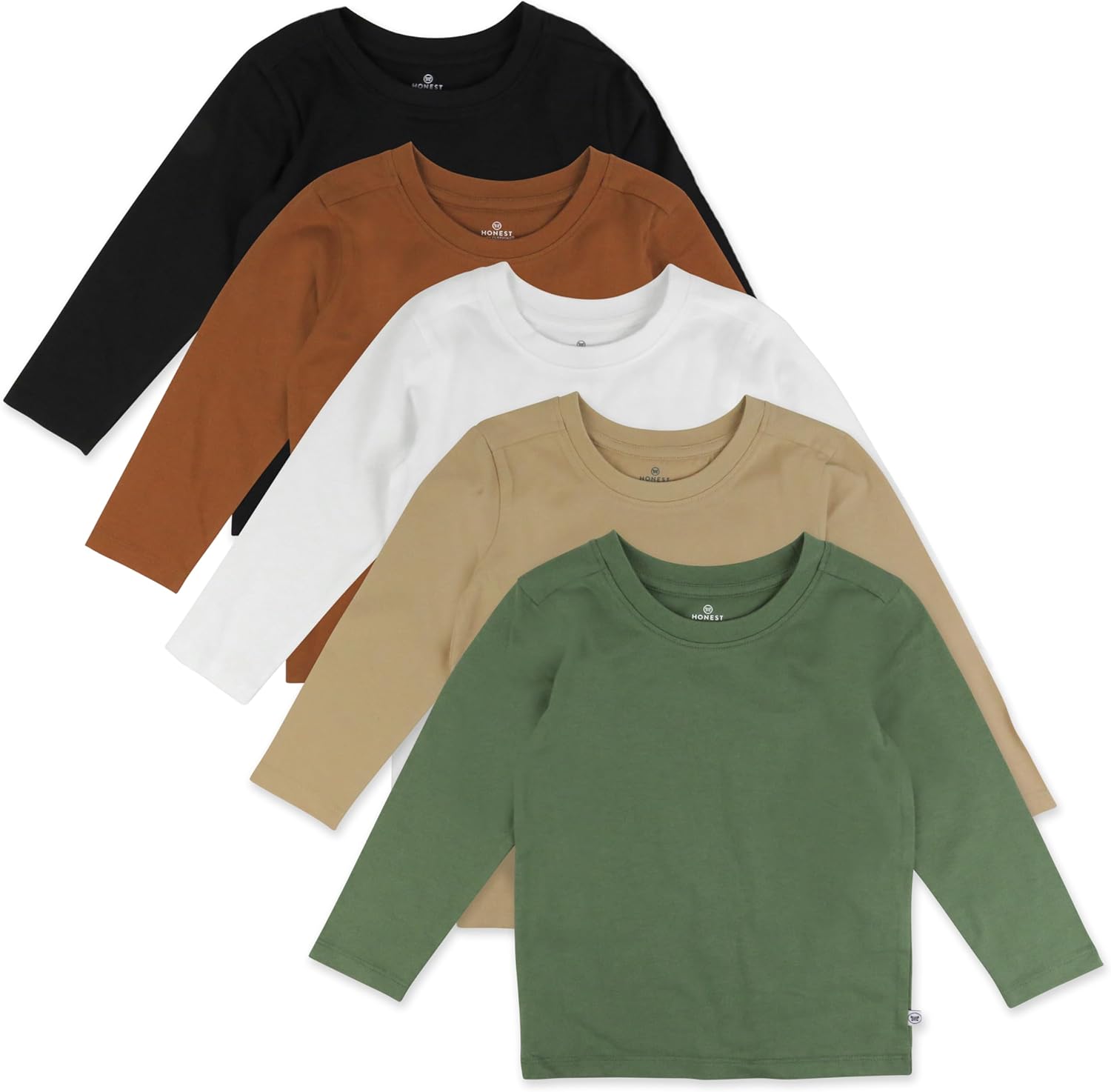 HonestBaby Unisex-Baby Organic Cotton Long Sleeve Tshirts Multipack